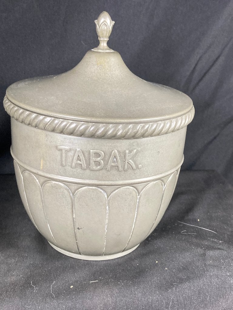 Art Deco tinnen tabakspot, Antiek en Kunst, Antiek | Tin, Ophalen of Verzenden