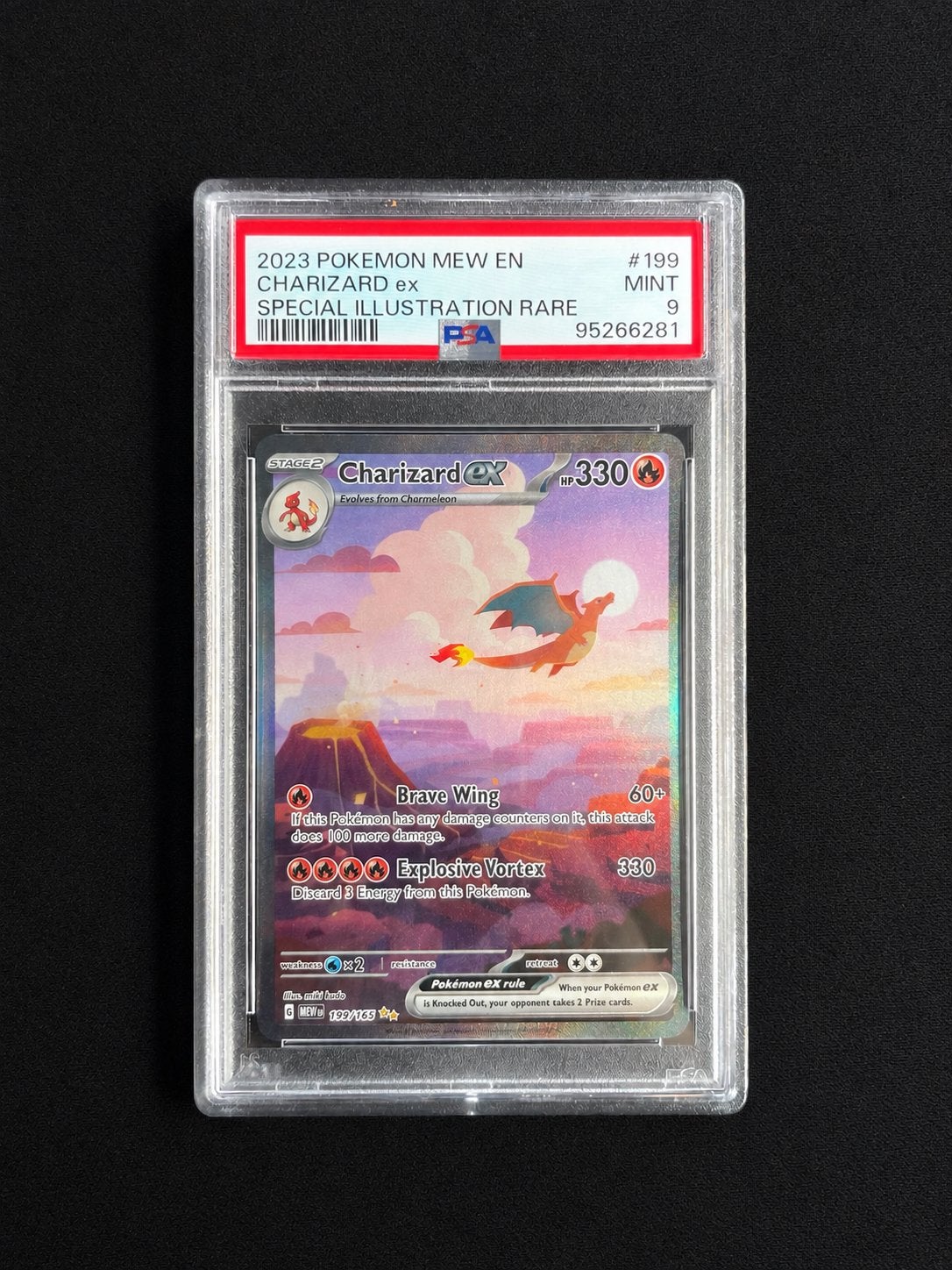 PSA 9 MINT Charizard ex 199/165 Special Illustration Rare, Hobby en Vrije tijd, Ophalen, Zo goed als nieuw