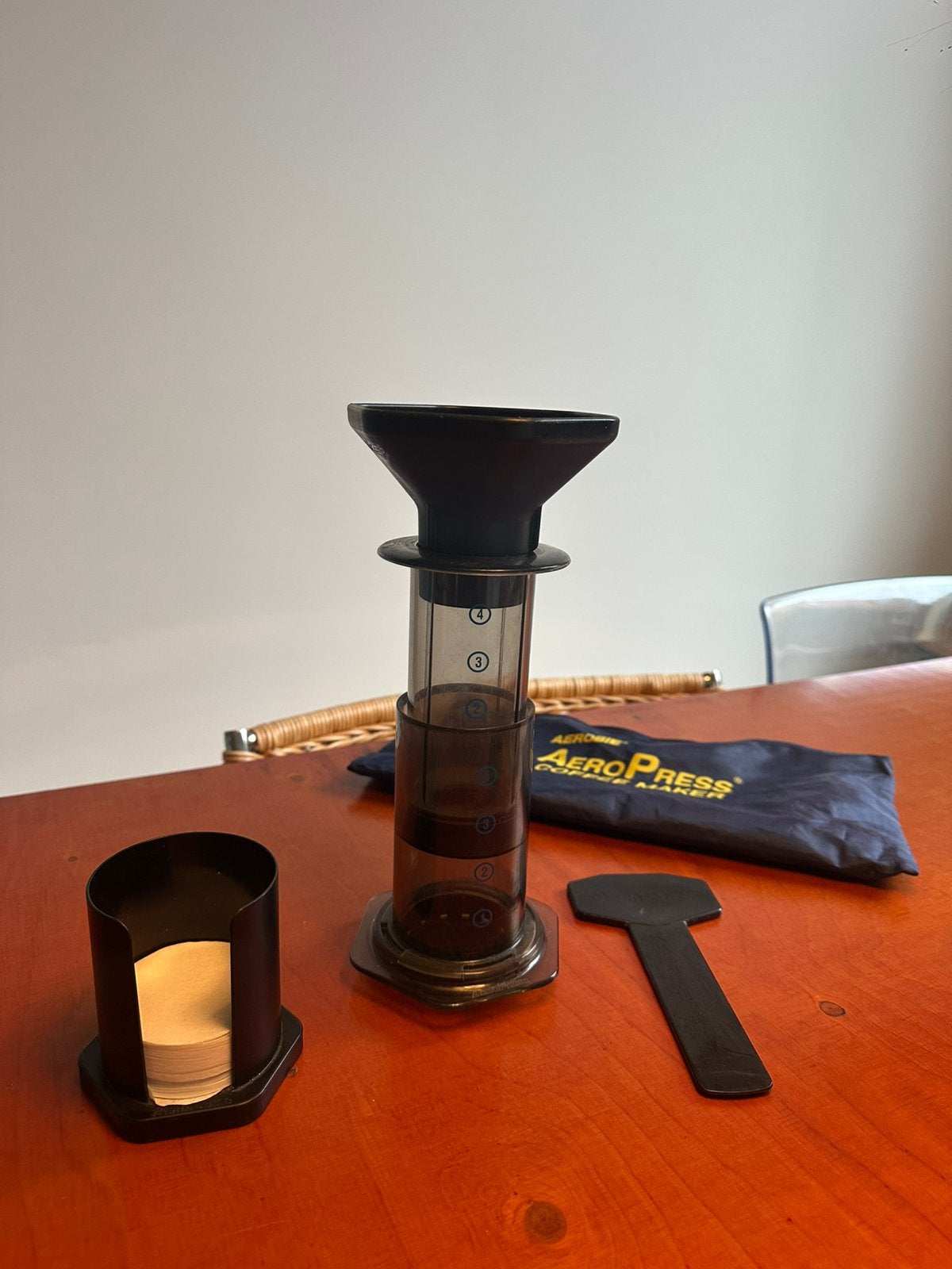 Aeropress set koffiemaker, Witgoed en Apparatuur, Ophalen of Verzenden, Gebruikt, Koffiemachine