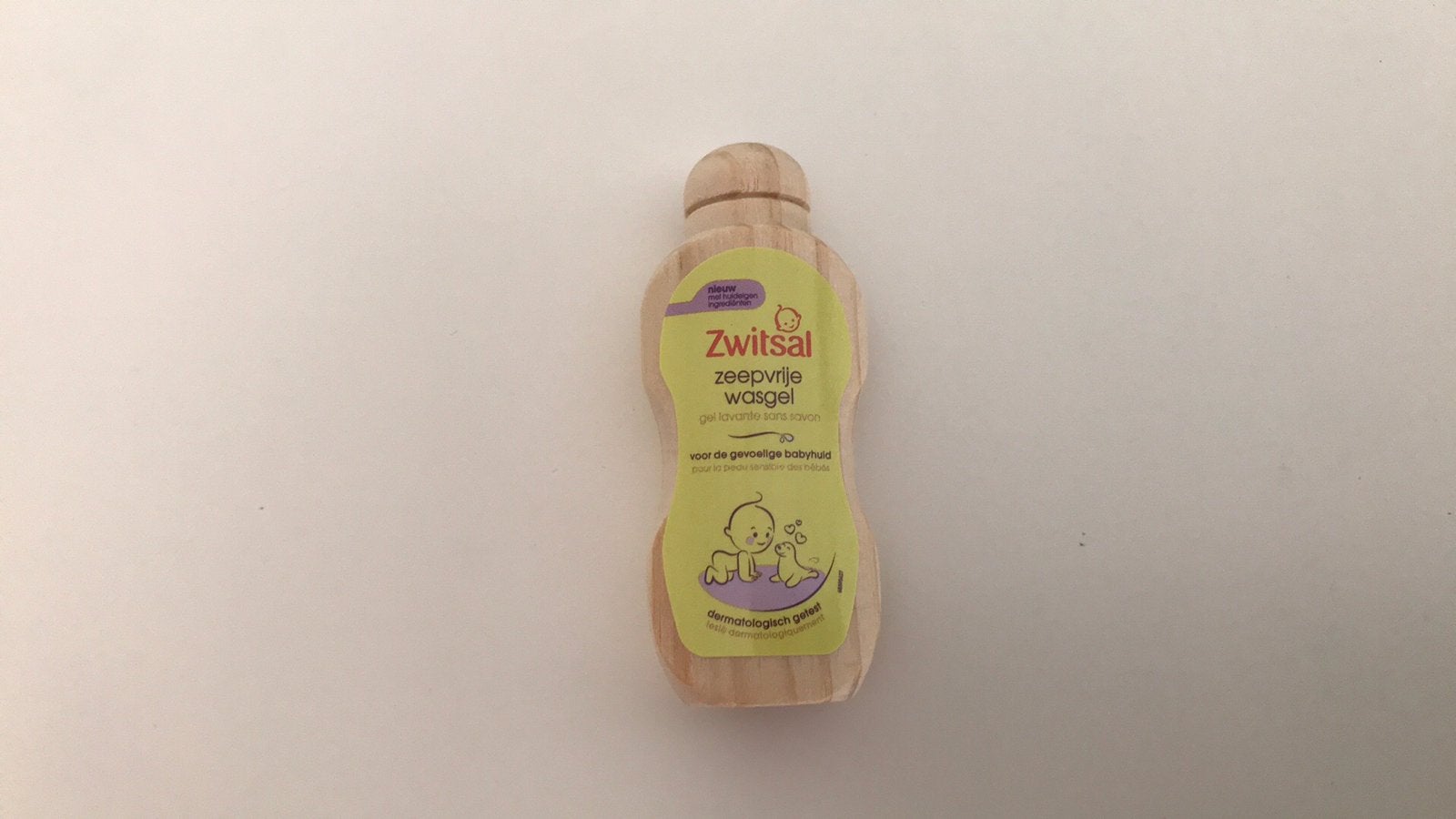 Etos mini houten flesje Zwitsal zeepvrije wasgel, Verzamelen, Ophalen of Verzenden, Nieuw