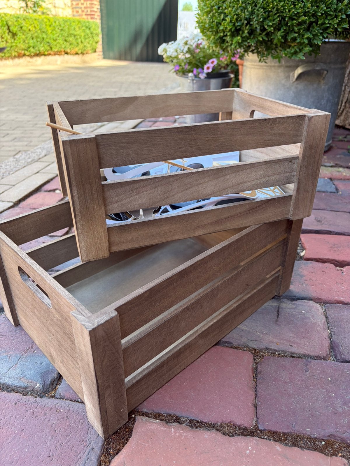 GERESERVEERD Houten kistjes, Ophalen, Zo goed als nieuw, Minder dan 50 cm