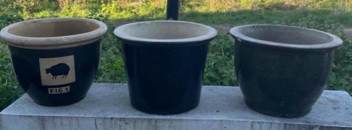 Oud Hollandse terracotta potten vorstbestendig unieke, Ophalen, Rond, Zo goed als nieuw, Balkon
