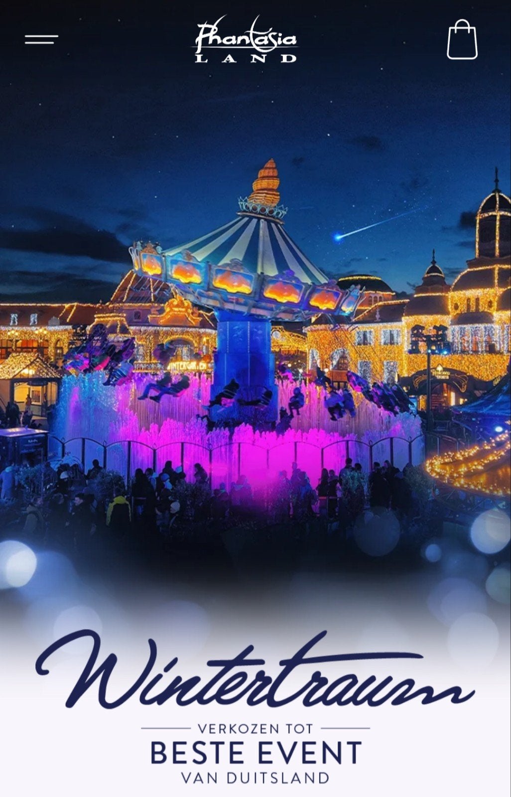 Twee tickets Phantasialand Wintertraum december, Tickets en Kaartjes, Twee personen, Ticket of Toegangskaart