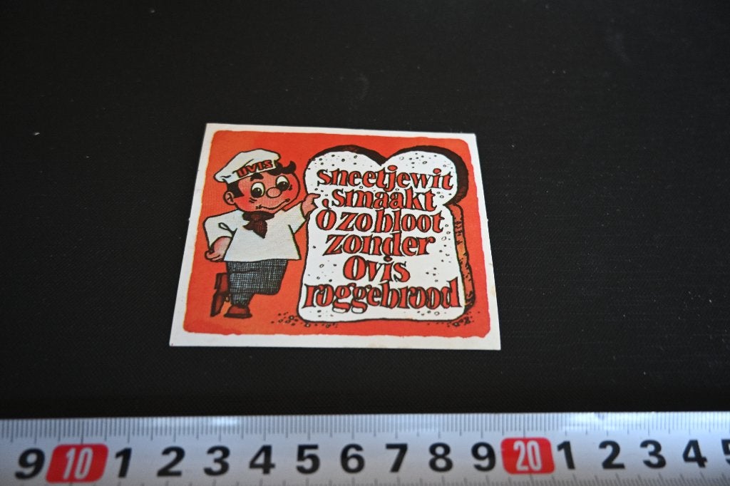 sticker Sneetje wit smaakt o zo bloot zonder OVIS roggebrood, Verzamelen, Ophalen of Verzenden, Zo goed als nieuw