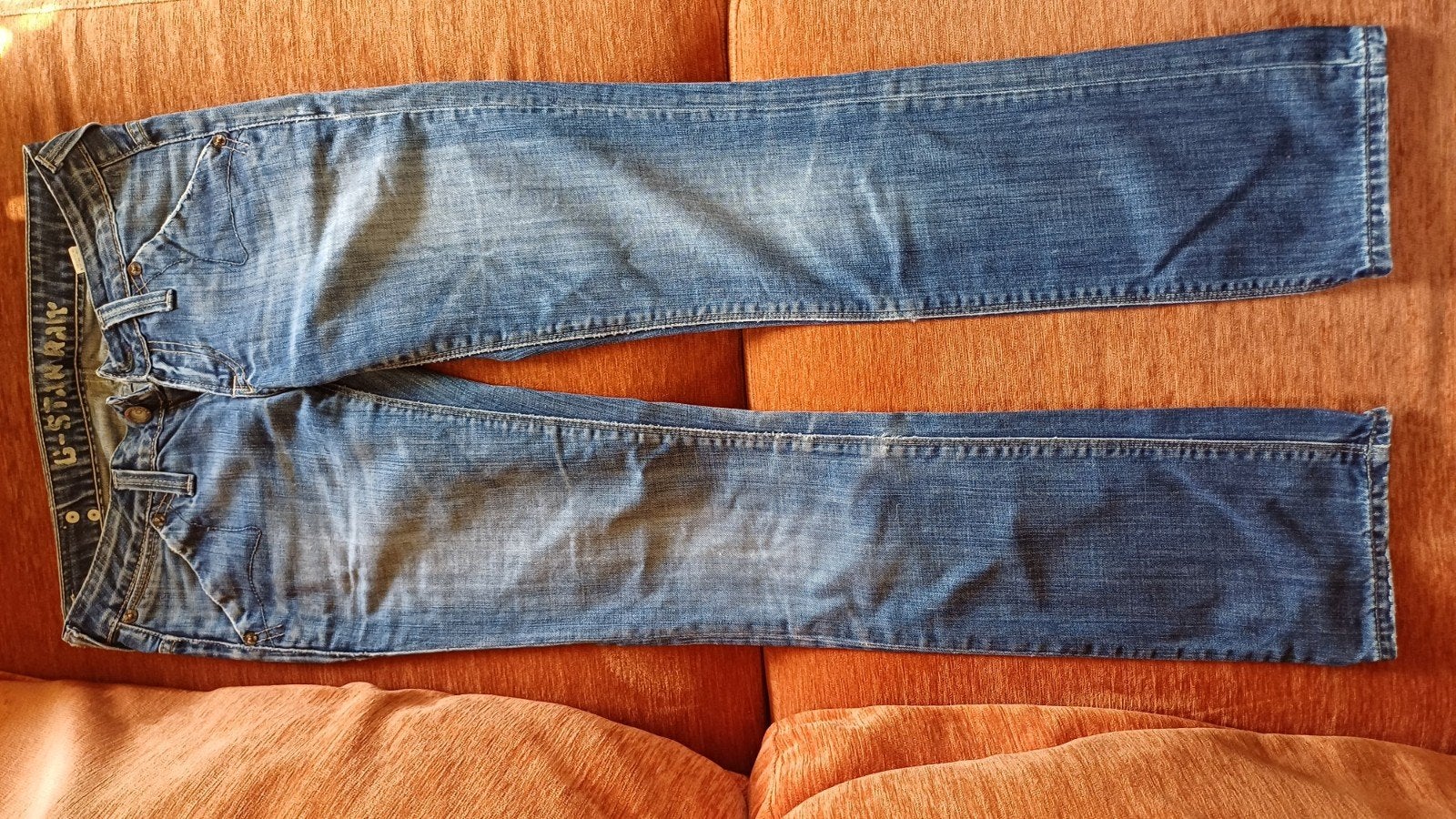 G-star jeans 27-32 straight low waist, Ophalen of Verzenden, Gedragen, Blauw, W27 (confectie 34) of kleiner