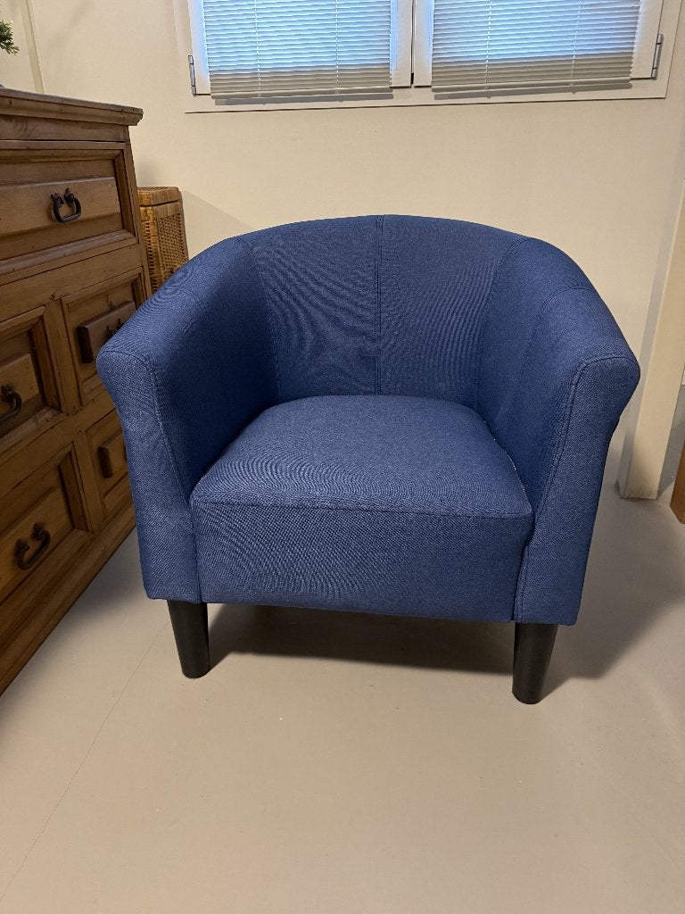 Twee bijzet-stoelen voor 99 Euro, Huis en Inrichting, Ophalen, Twee, Blauw, Zo goed als nieuw