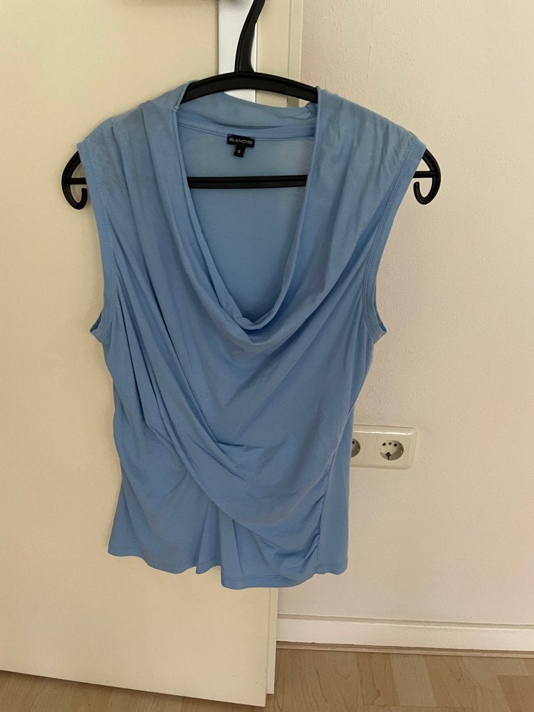 Blanche - Licht blauwe mouwloze top maat S, Blauw, Ophalen of Verzenden, Gedragen, Blanche