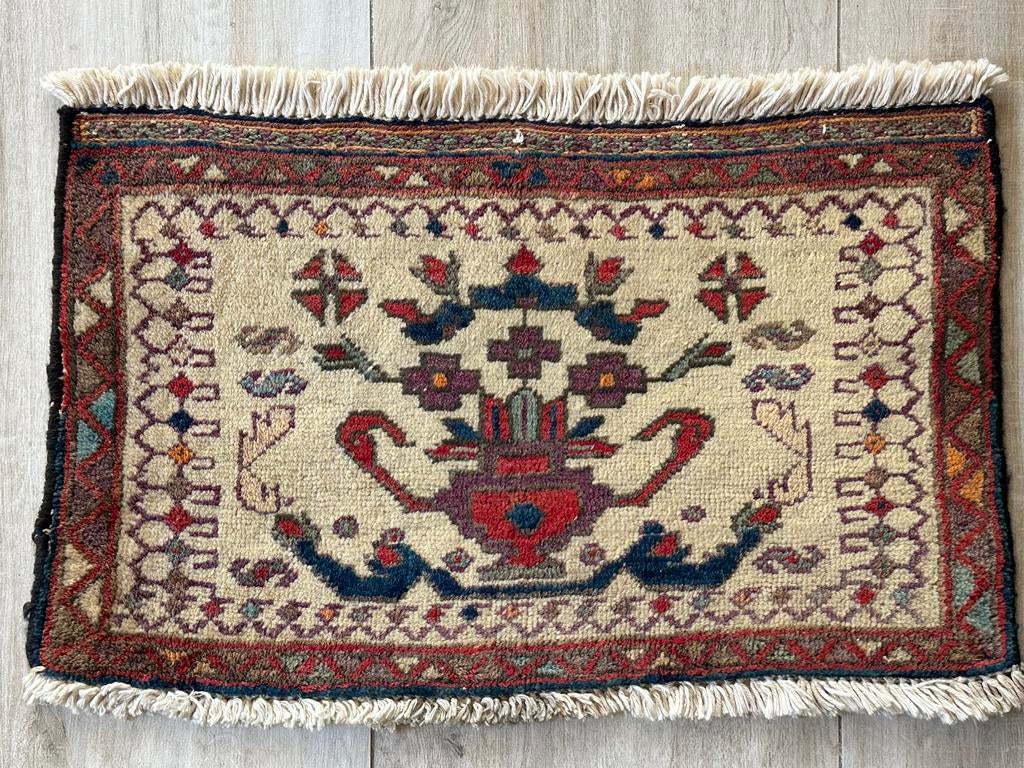 Oosters wol wand / vloer tafel kleedje  60/40 cm, Antiek en Kunst, Ophalen of Verzenden