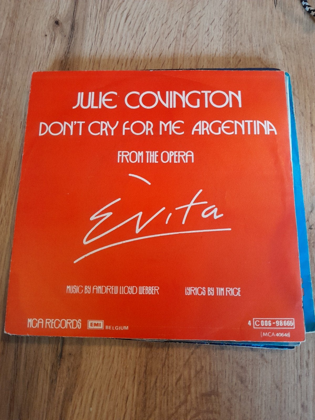 Julie covington 7inch don,t cry for me argentina, Ophalen of Verzenden, Zo goed als nieuw, Pop
