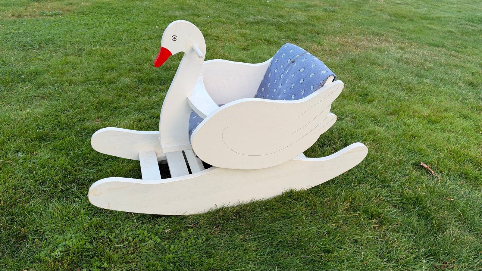 Houten schommelstoel zwaan voor baby's en peuters, Ophalen, Gebruikt, Overige typen