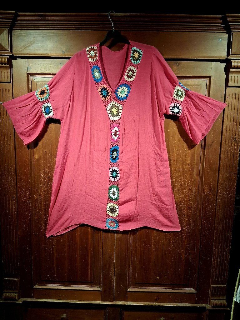 Boho Chic strand tuniek One Size, Verzenden, Nieuw, Overige kleuren, Jurk