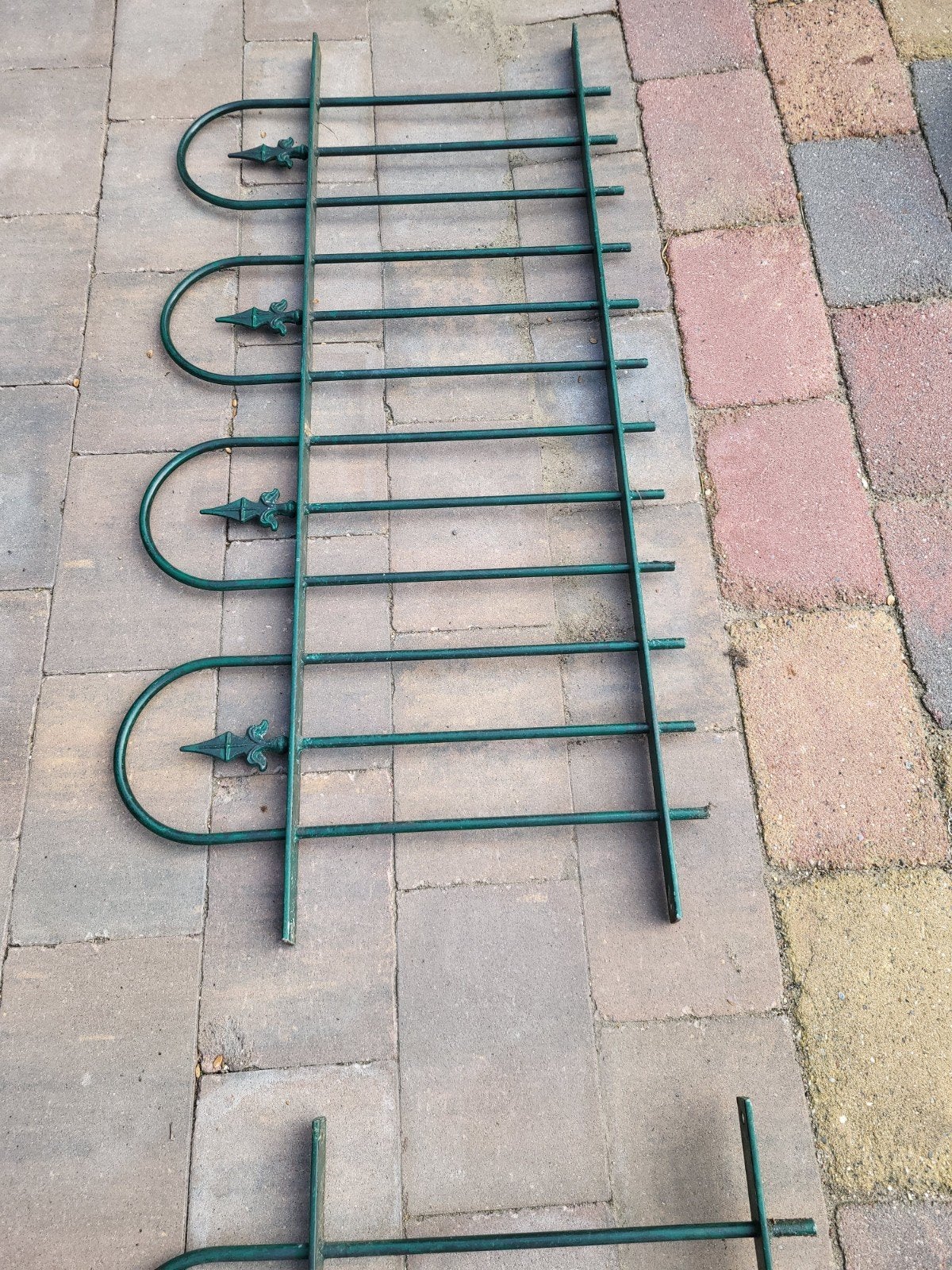 Groen ijzeren tuinhek 191 cm en 134 cm breed, 65 cm hoog, Tuin en Terras, Ophalen, Gebruikt, IJzer, Tuinhek