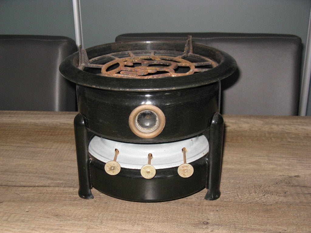 emaille driepits oliestel, Antiek en Kunst, Ophalen of Verzenden