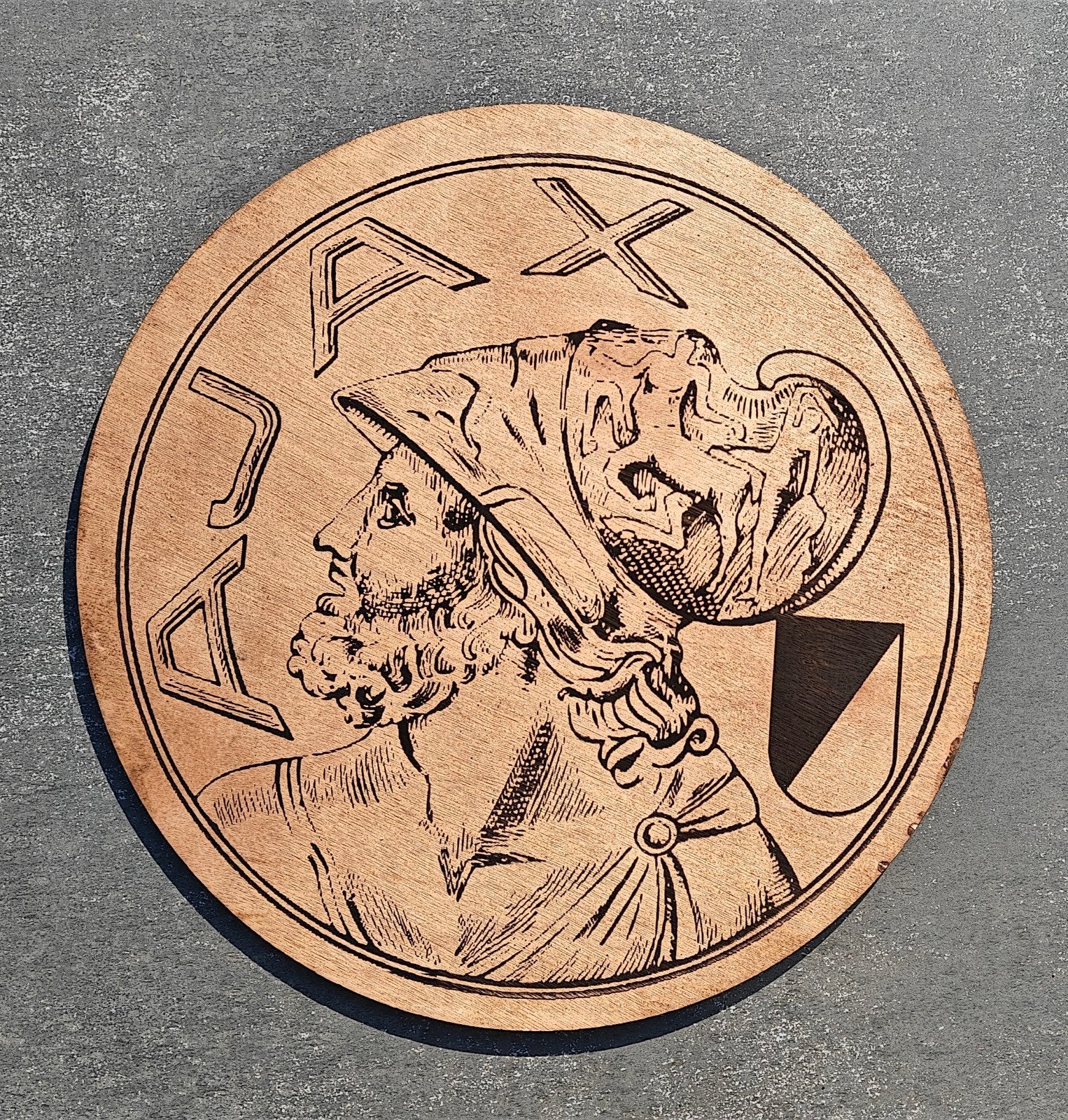 Ajax Logo Hout 3D – 38 cm – Voetbal Wanddecoratie, Verzenden, Nieuw, Ajax, Overige typen