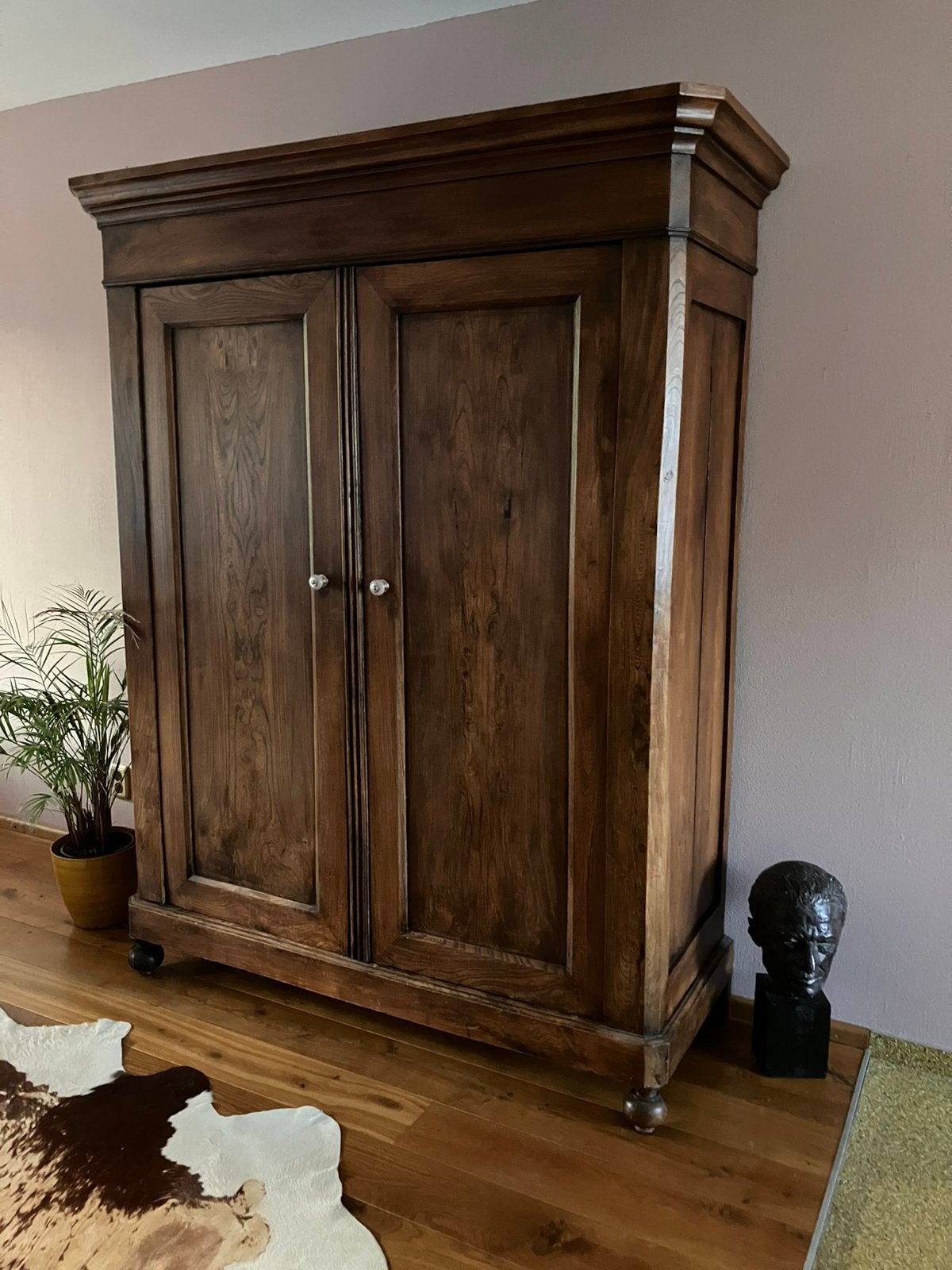 Antieke houten kast - 200x140x50 cm, Ophalen