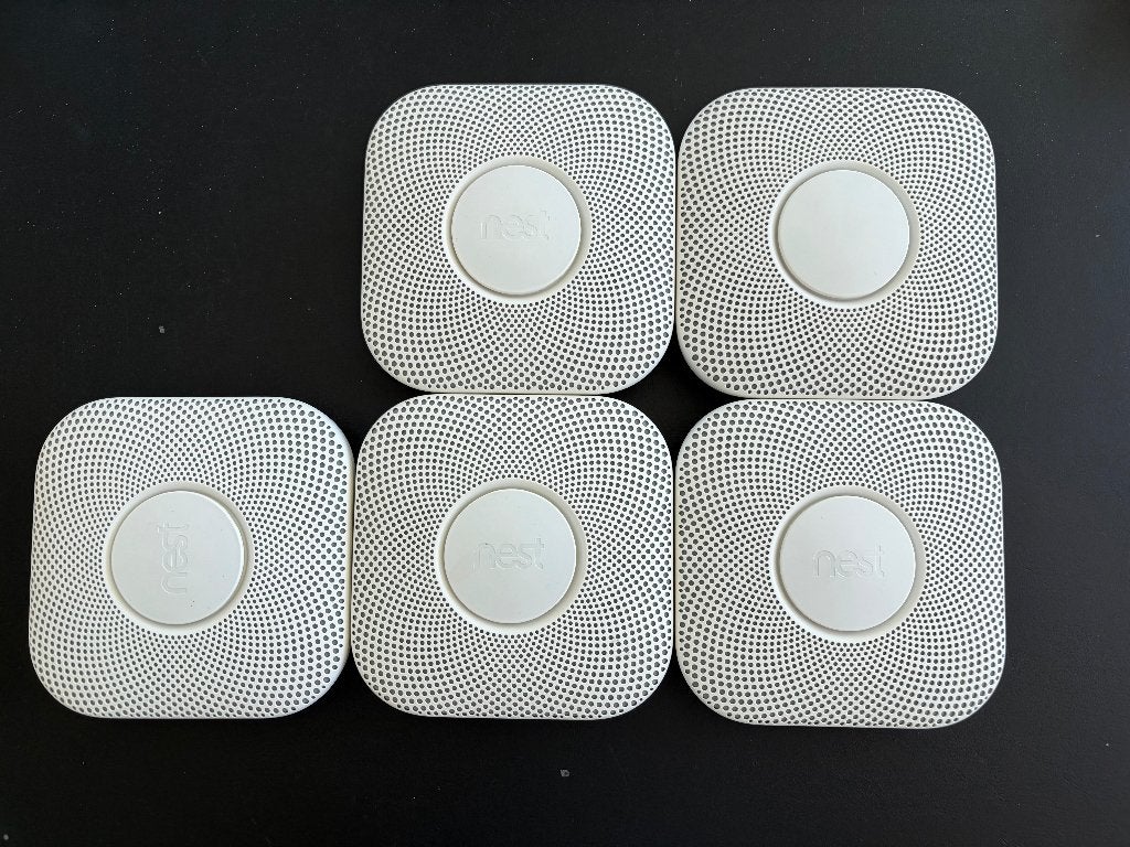 5x Google Nest Protect, Gebruikt, Detector, Sensor of Melder, Ophalen of Verzenden, Rook