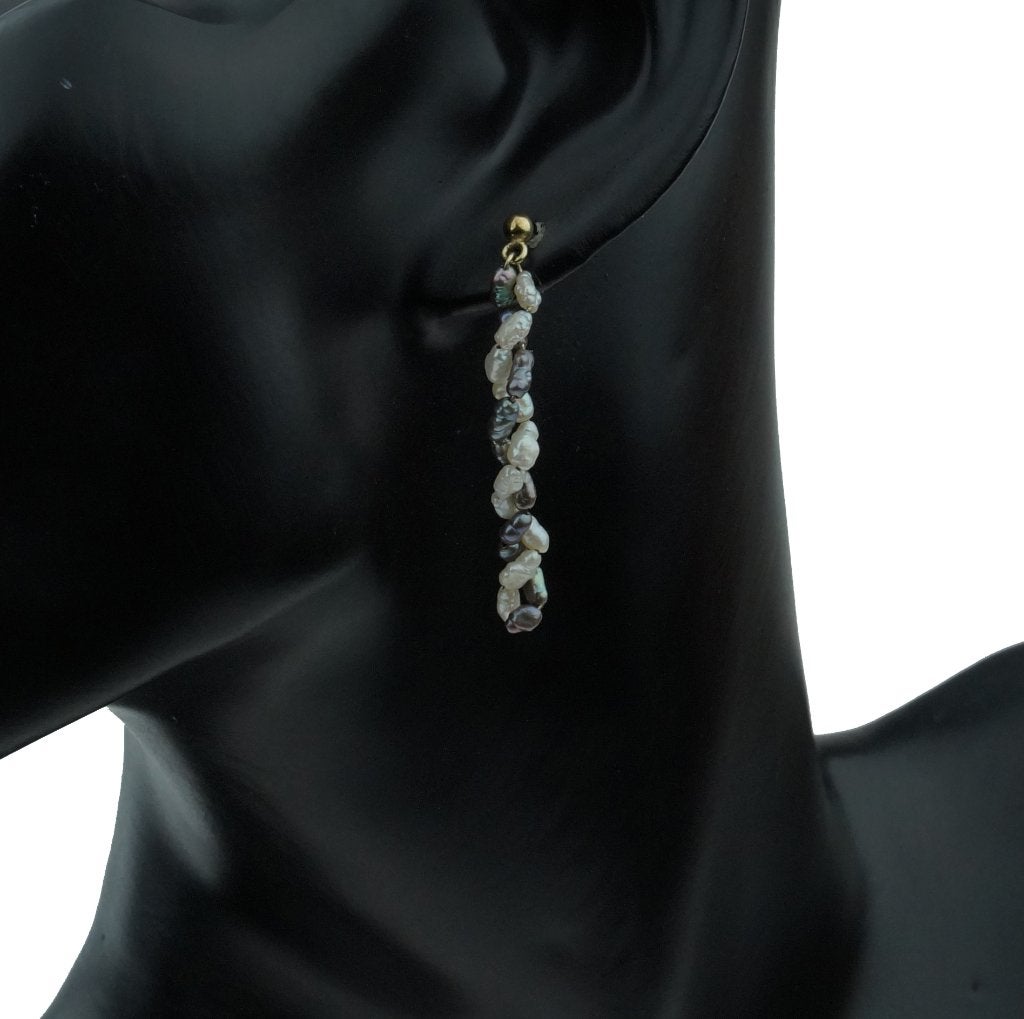 Parel barok fraai set 14k gouden oorbellen dame vintage, Sieraden, Tassen en Uiterlijk, Ophalen of Verzenden, Goud, Oorbellen