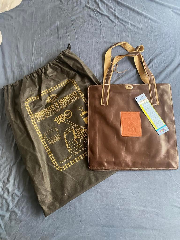 Collectors item HTM tas leer Omar Munie, Ophalen of Verzenden, Nieuw, Bruin, Handtas