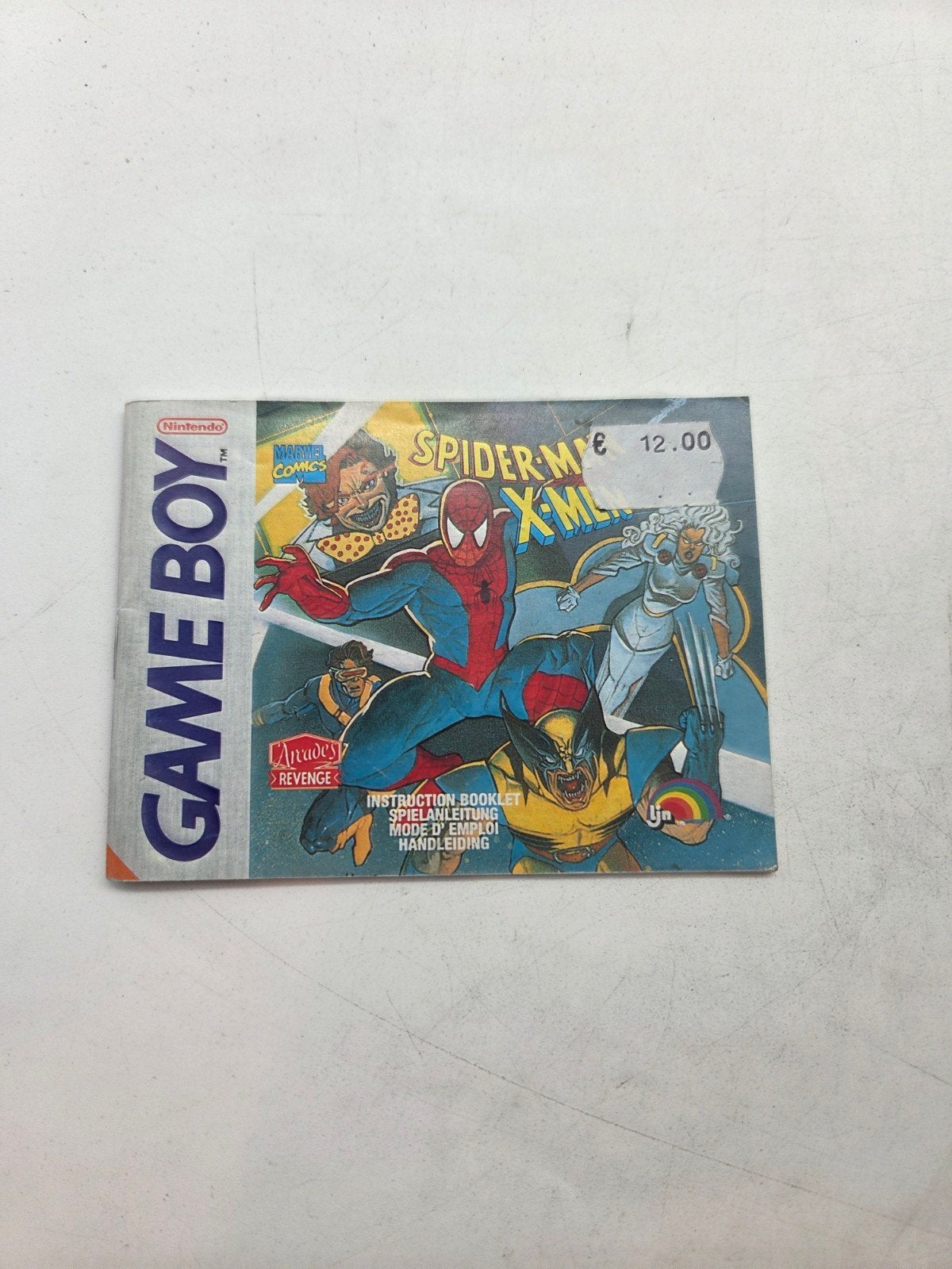 Spider-Man X-Men: Arcade's Revenge Game Boy handleiding, Avontuur en Actie, Acclaim Entertainment LTD, Gebruikt, 1 speler