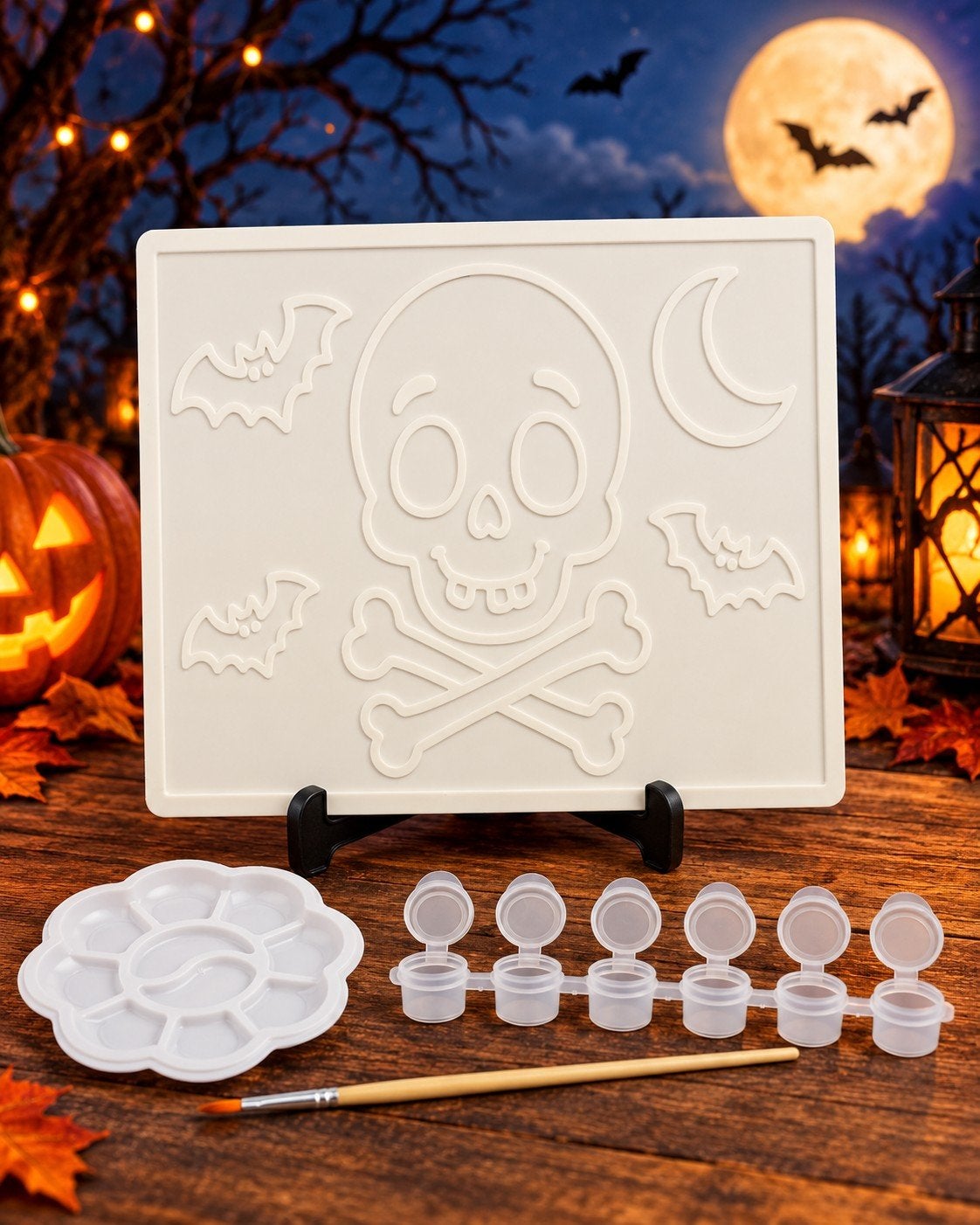Schedel schilderplaat - 3D-schilderpakket, Ophalen of Verzenden, Nieuw, Wit