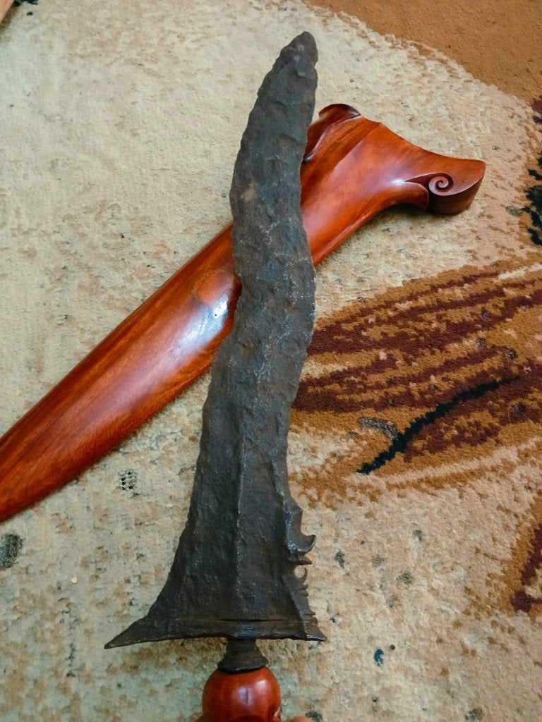 Antieke Keris Bethok Naga 3 Luk Tangguh Singasari Maja SUX16, Wapen, Verzenden, Overige materialen, Indonesië