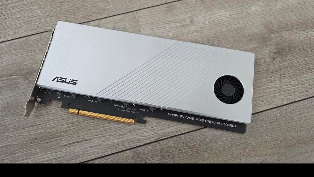 Asus Hyper M.2 x16 PCIe 4.0 kaart, Computers en Software, Harde schijven, Intern, Asus, SSD, Ophalen of Verzenden