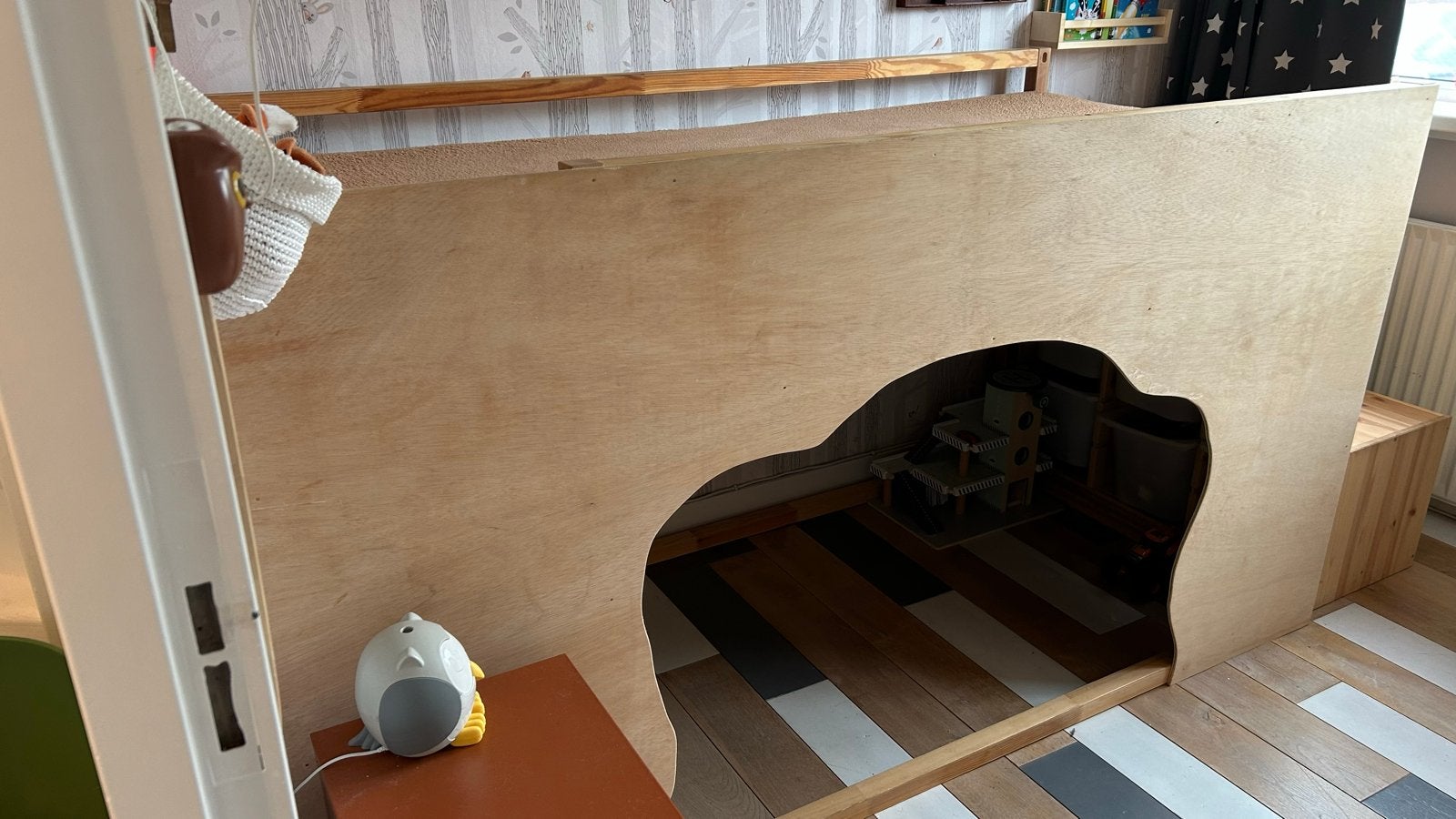 IKEA Kura bed met Trofast trap en speelruimte, Ophalen, 85 tot 100 cm, Gebruikt, Hoogslaper of Stapelbed
