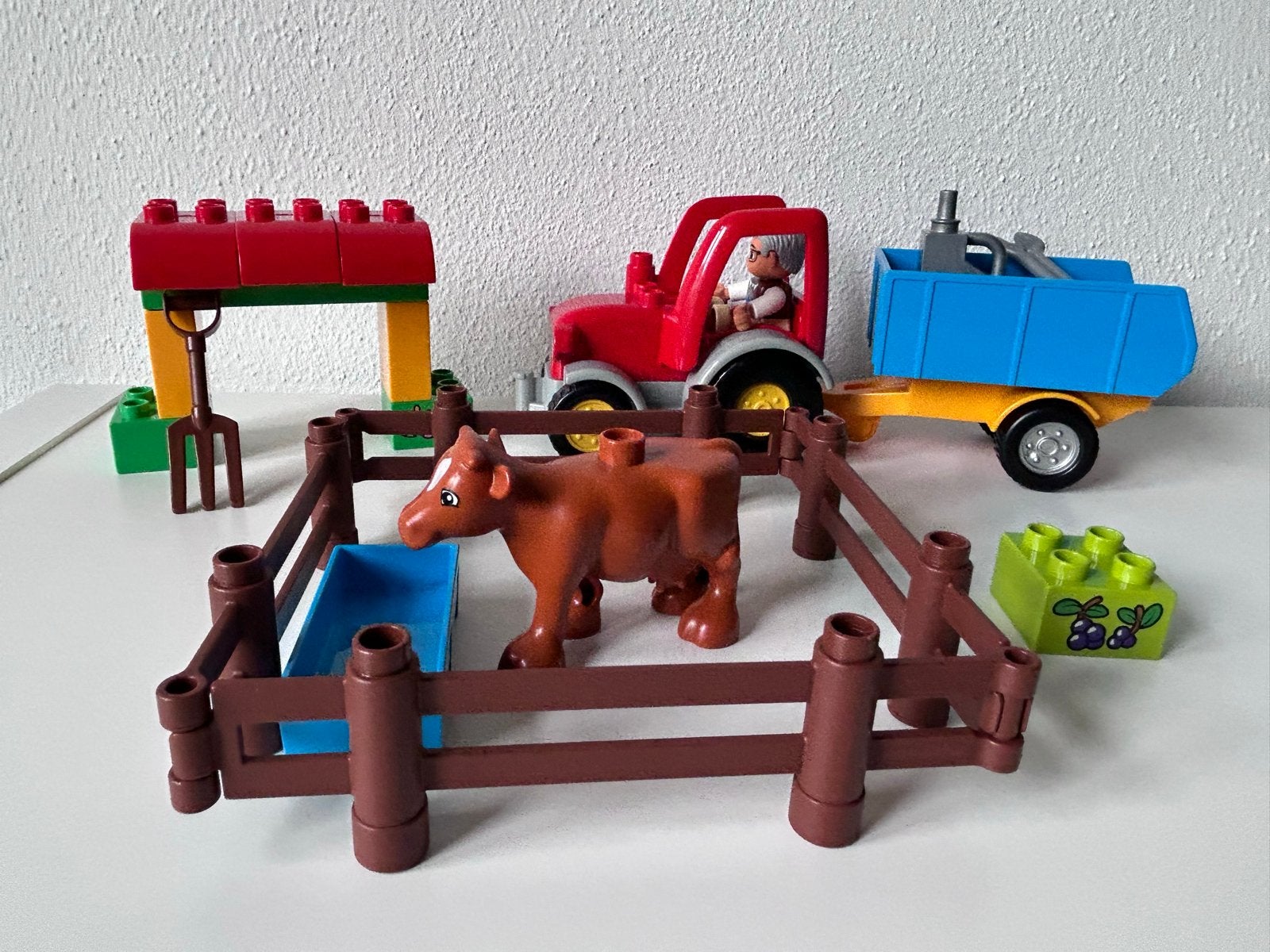 LEGO Duplo 10524 Boerderij Tractor Set - Compleet, Kinderen en Baby's, Speelgoed | Duplo en Lego, Ophalen of Verzenden, Zo goed als nieuw