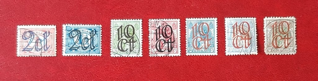 1923 Opruimingsuitgifte 7 Postzegels met Opdruk Gestempeld, Postzegels en Munten, Ophalen, Gestempeld