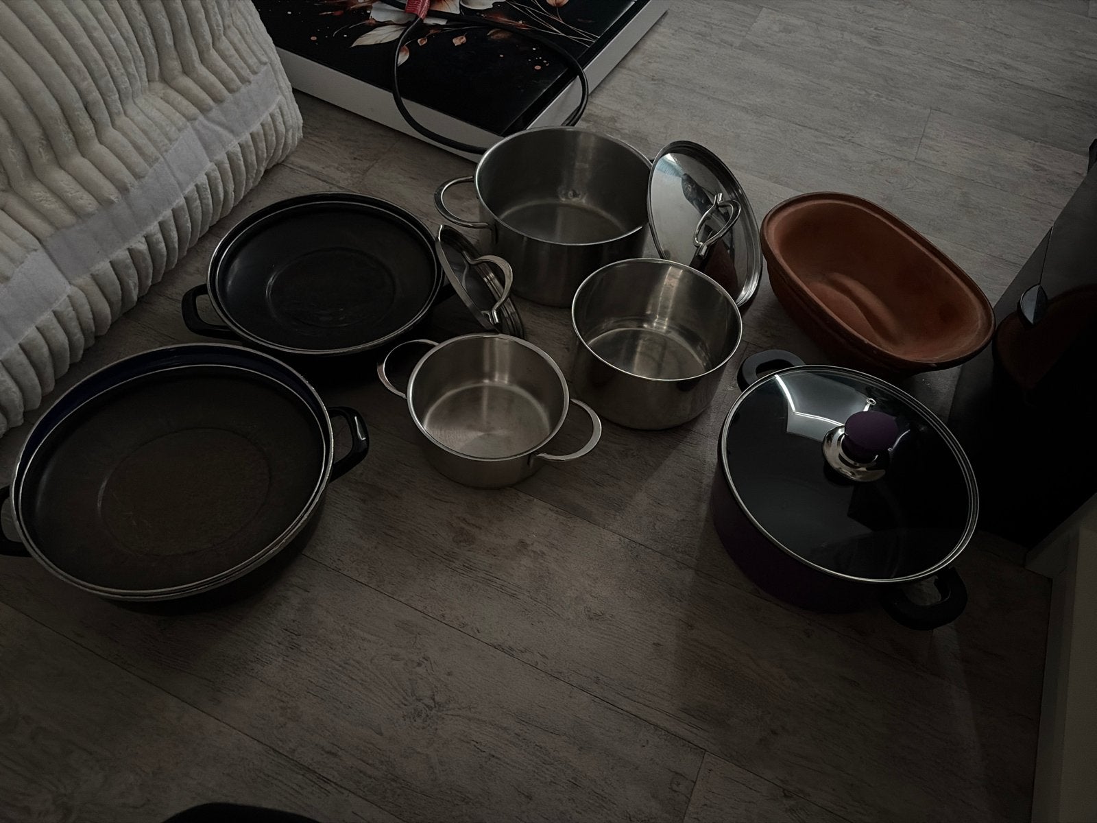 Diverse pannen en potten set, Ophalen of Verzenden, Gebruikt, Gietijzer