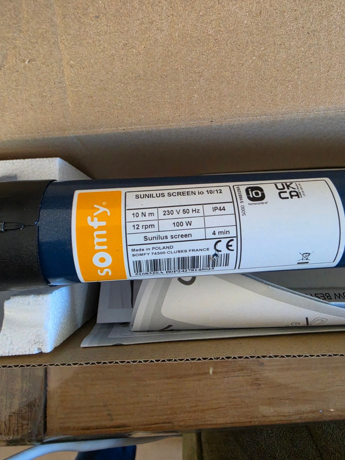 Somfy Sunilus IO 10/12 buismotor voor screens en rolluiken, Ophalen of Verzenden, Nieuw, Screen, Elektrisch