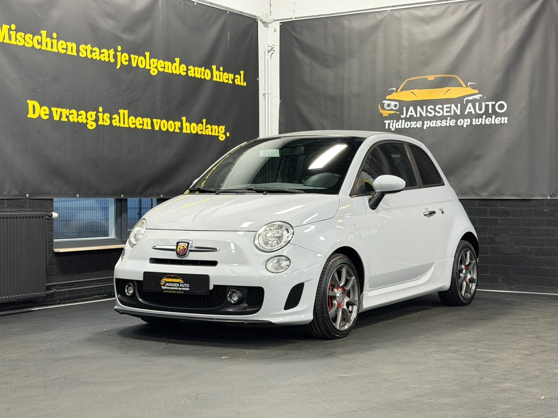 Fiat 500 C 1.4-16V Abarth | Canrio | Automaat | Nieuwe Distr, Auto's, Euro 5, Stof, Gebruikt, Zwart