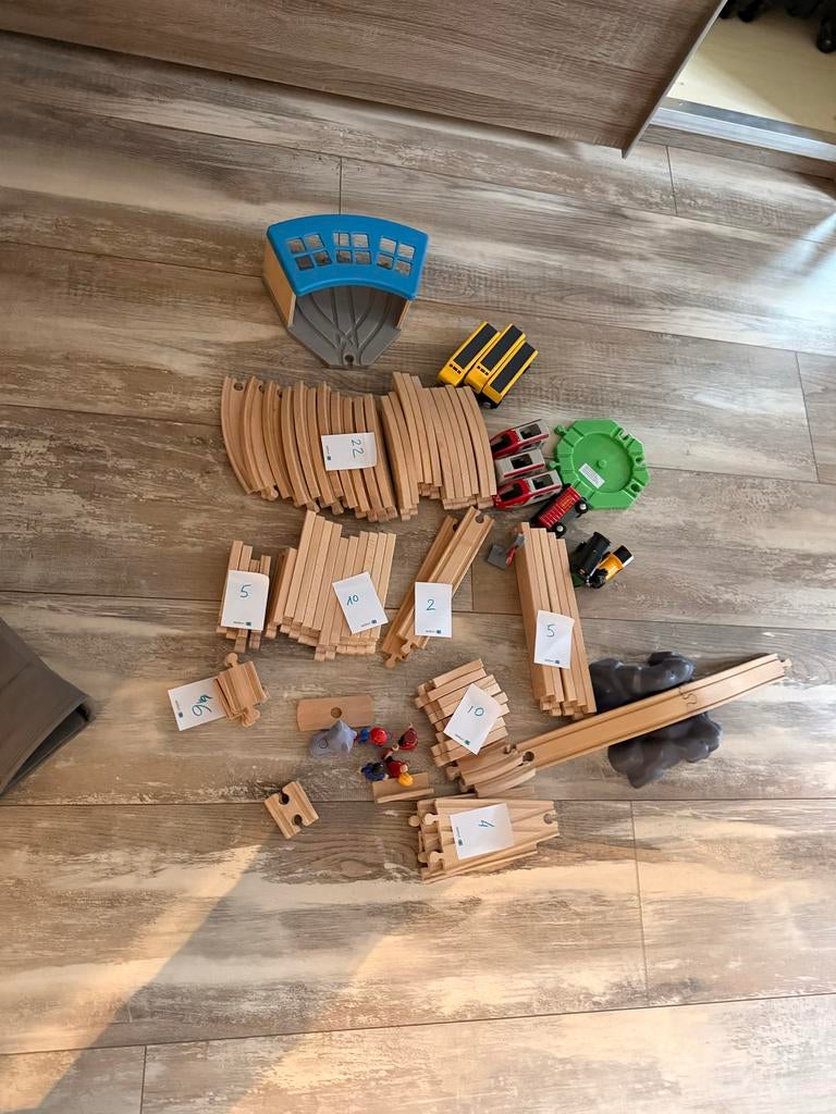 Grote houten treinset, Ophalen of Verzenden, Gebruikt