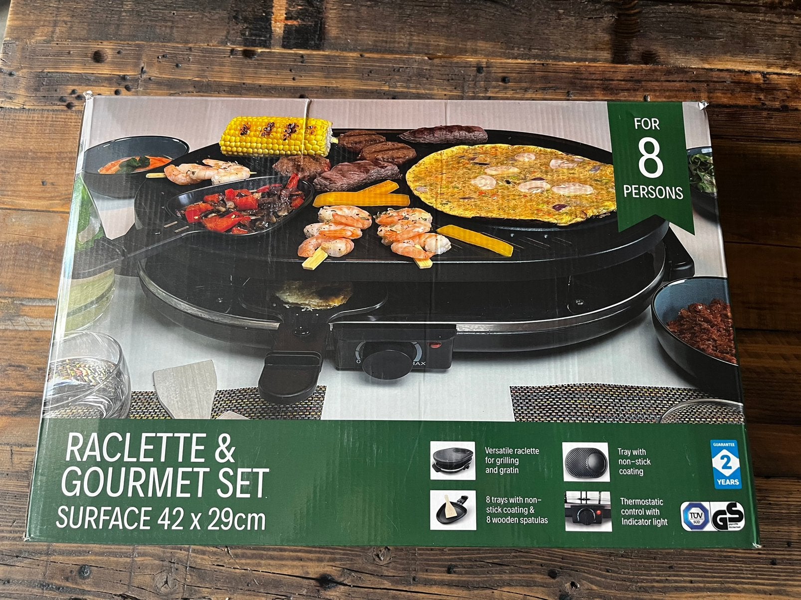 Raclette en gourmet set 8 personen, Ophalen of Verzenden, Zo goed als nieuw