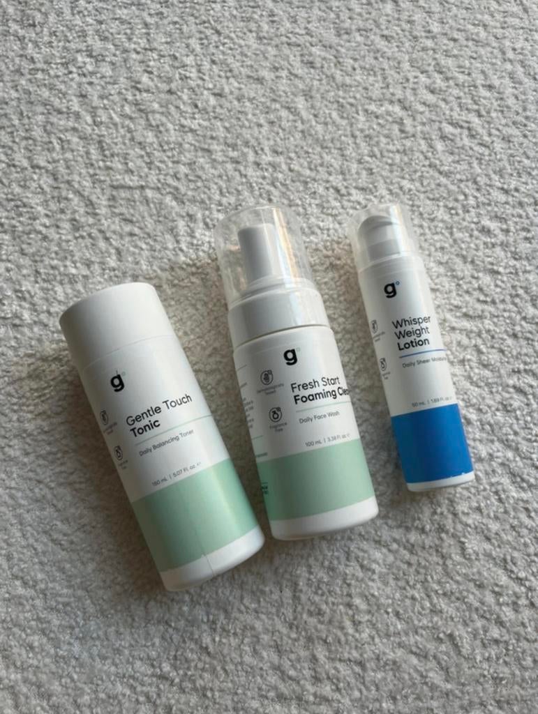 Gladskin Huidverzorgingsset: Tonic, Cleanser, Lotion (Nieuw), Ophalen of Verzenden, Nieuw, Gehele gezicht, Verzorging