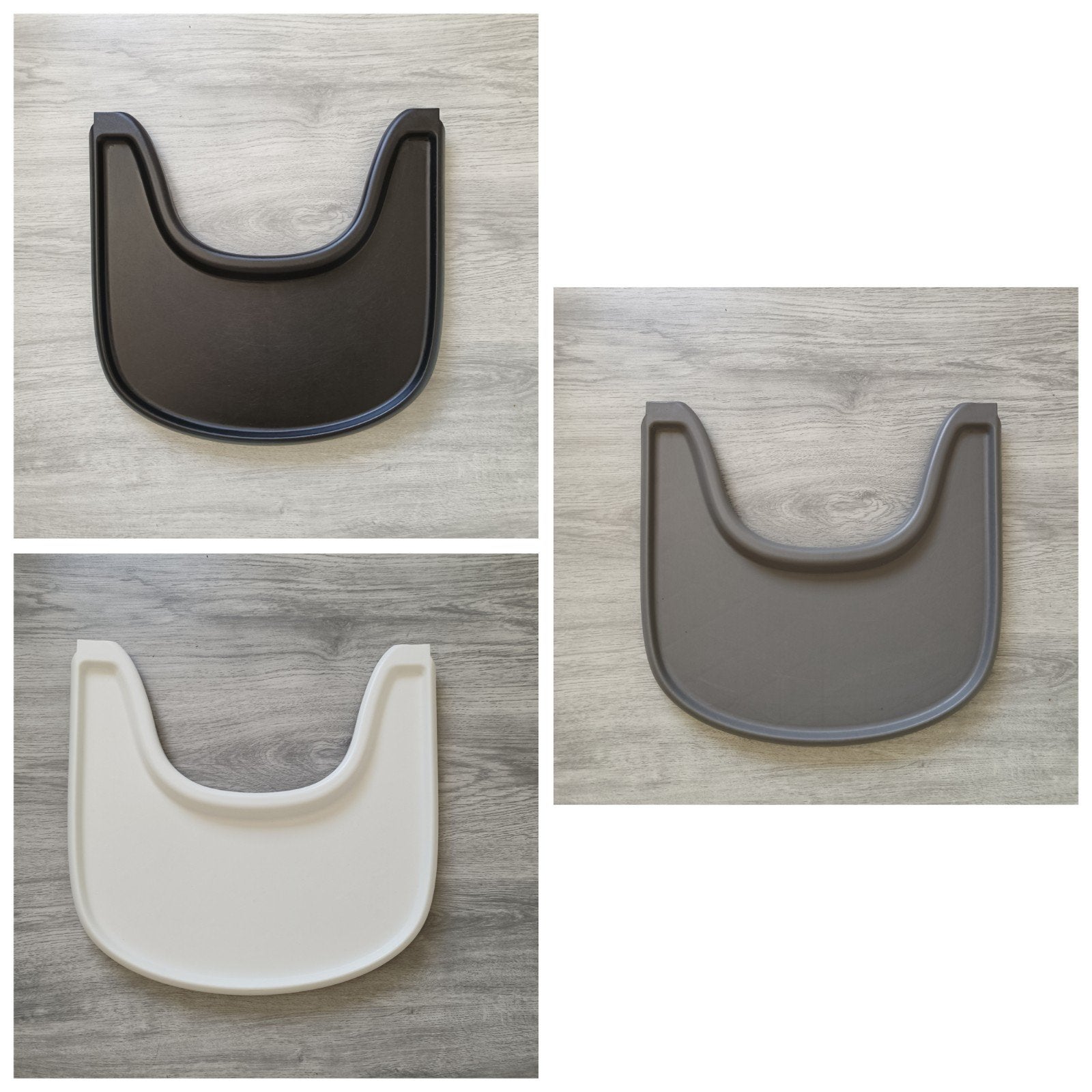 Stokke Tripp Trapp tray wit, storm grey en zwart €30 p/st, Meegroeistoel, Ophalen of Verzenden, Zo goed als nieuw, X