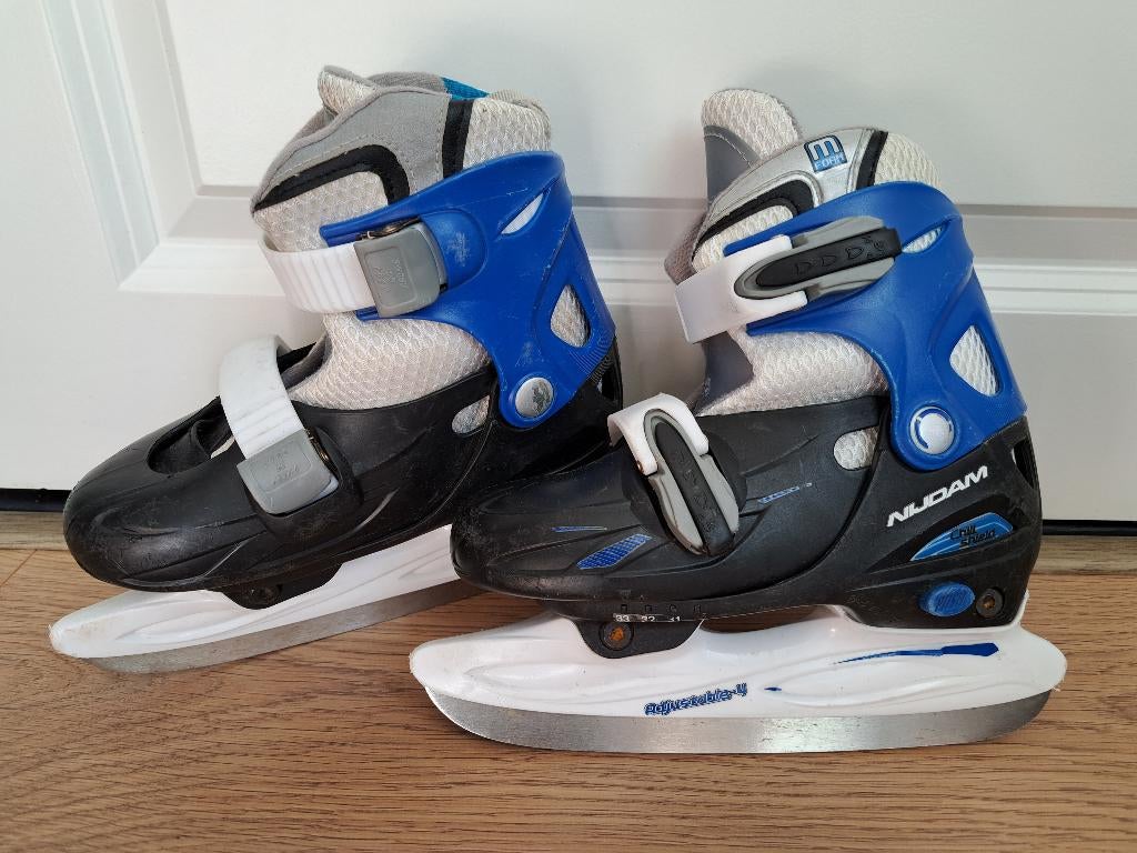 IJshockey schaatsen kunststof voet maat 30 31 32 33 blauw, Sport en Fitness, Schaatsen, Gebruikt, IJshockeyschaatsen, Nijdam, Ophalen of Verzenden