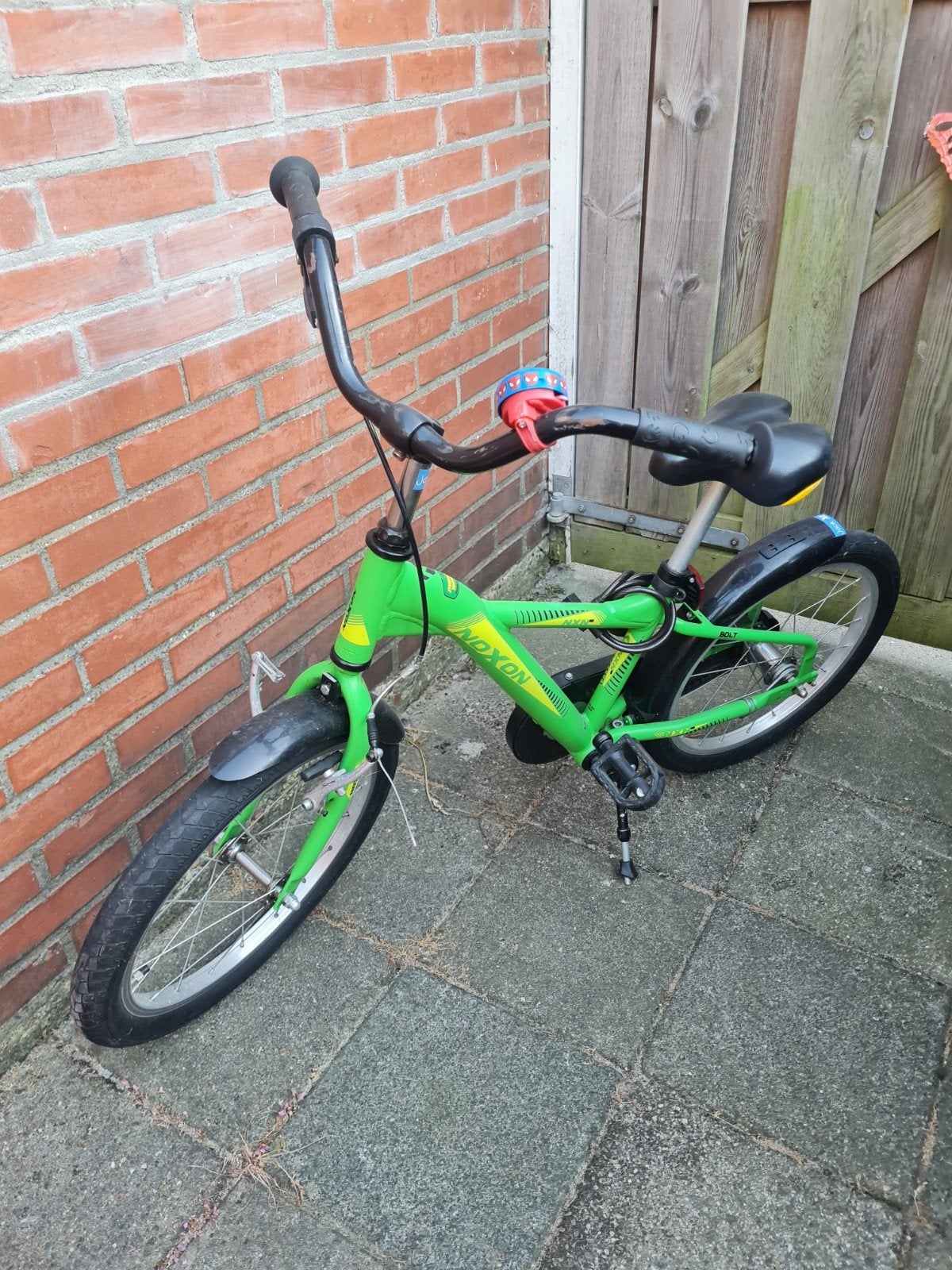 Groene kinderfiets 20 inch - Noxon, Ophalen, 20 inch of meer, Gebruikt, Velgrem