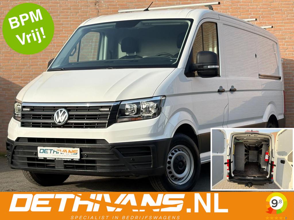 Volkswagen Crafter 2.0TDI 140PK L3H2 / Complete Inrichting /, Voorwielaandrijving, Stof, Gebruikt, Zwart