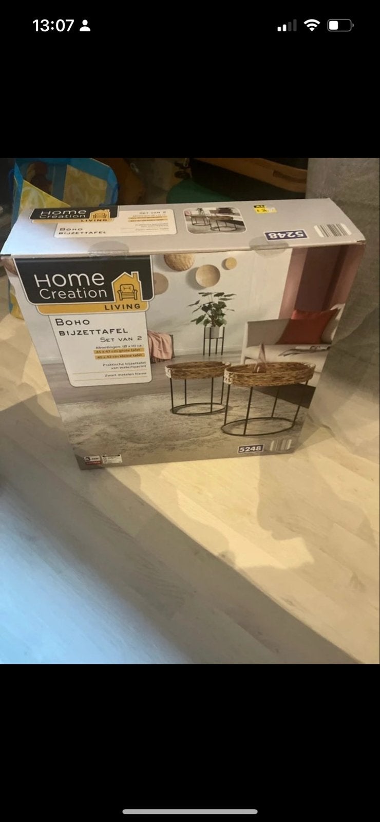 Nieuw Home Creation Boho Bijzettafel Set van 2, Minder dan 45 cm, Minder dan 55 cm, Metaal of Aluminium, Rond