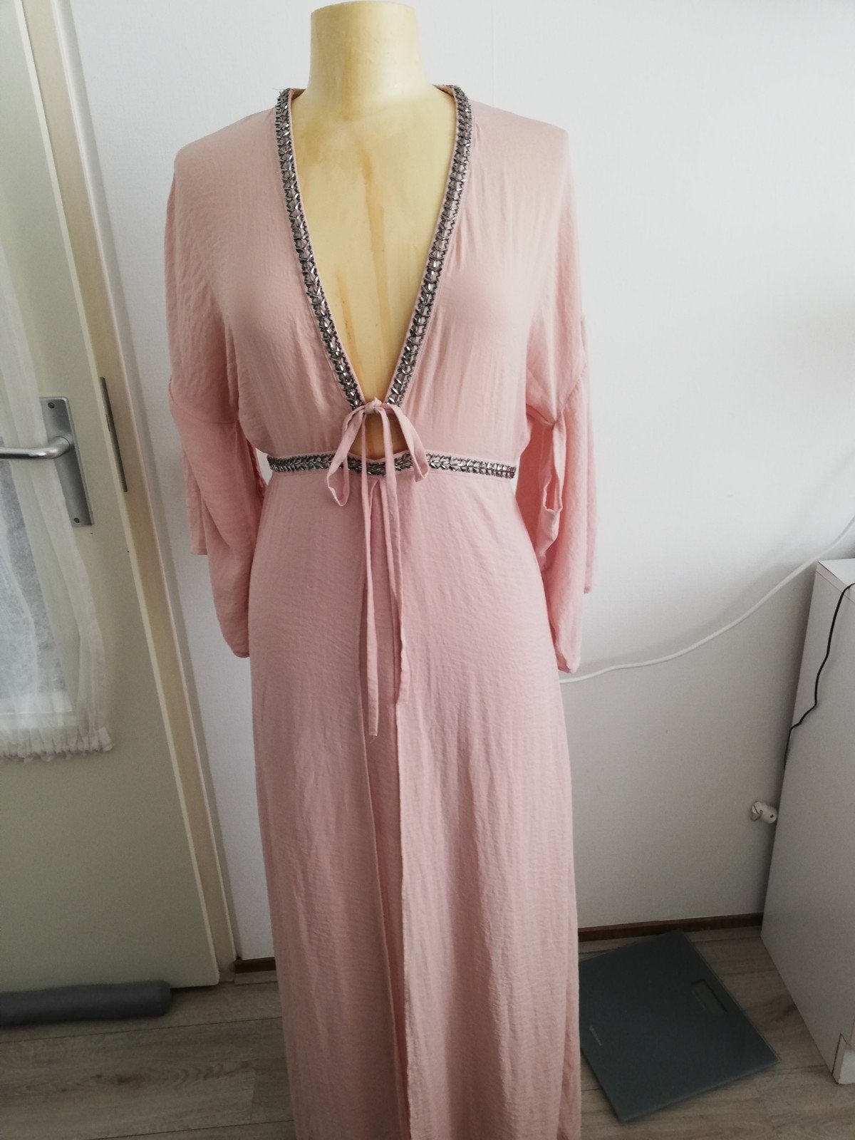 Uitgaans /vakantie jurk mt 36  roze, H&M, Verzenden, Nieuw, Roze
