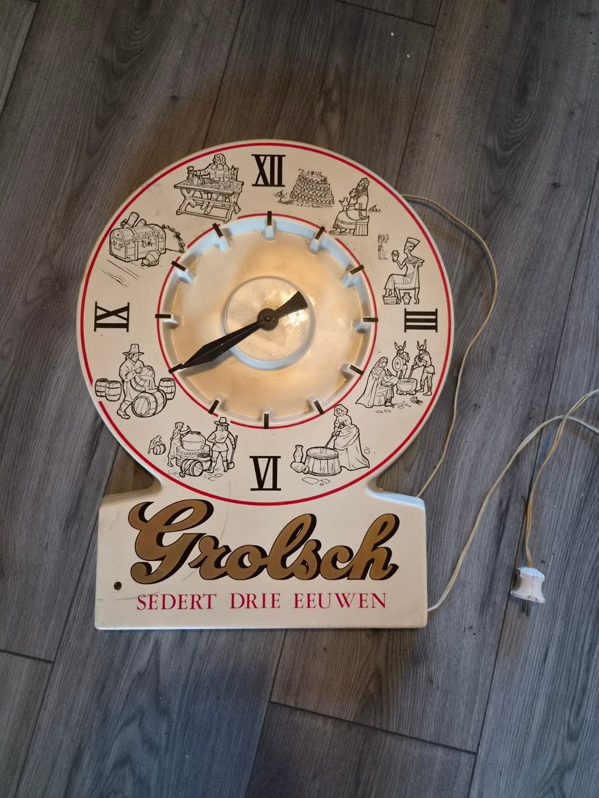 Grolsch klok  Vintage biet  Sedert drie eeuwen, Verzamelen, Merken en Reclamevoorwerpen, Ophalen, Gebruikt, Reclamebord