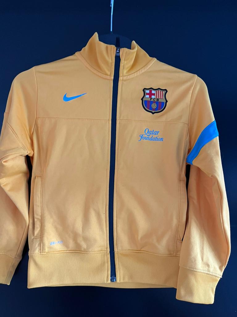 Trainingsjack Barcelona , origineel. Maat 122, Sport en Fitness, Voetbal, Maat XS of kleiner, Ophalen of Verzenden, Zo goed als nieuw