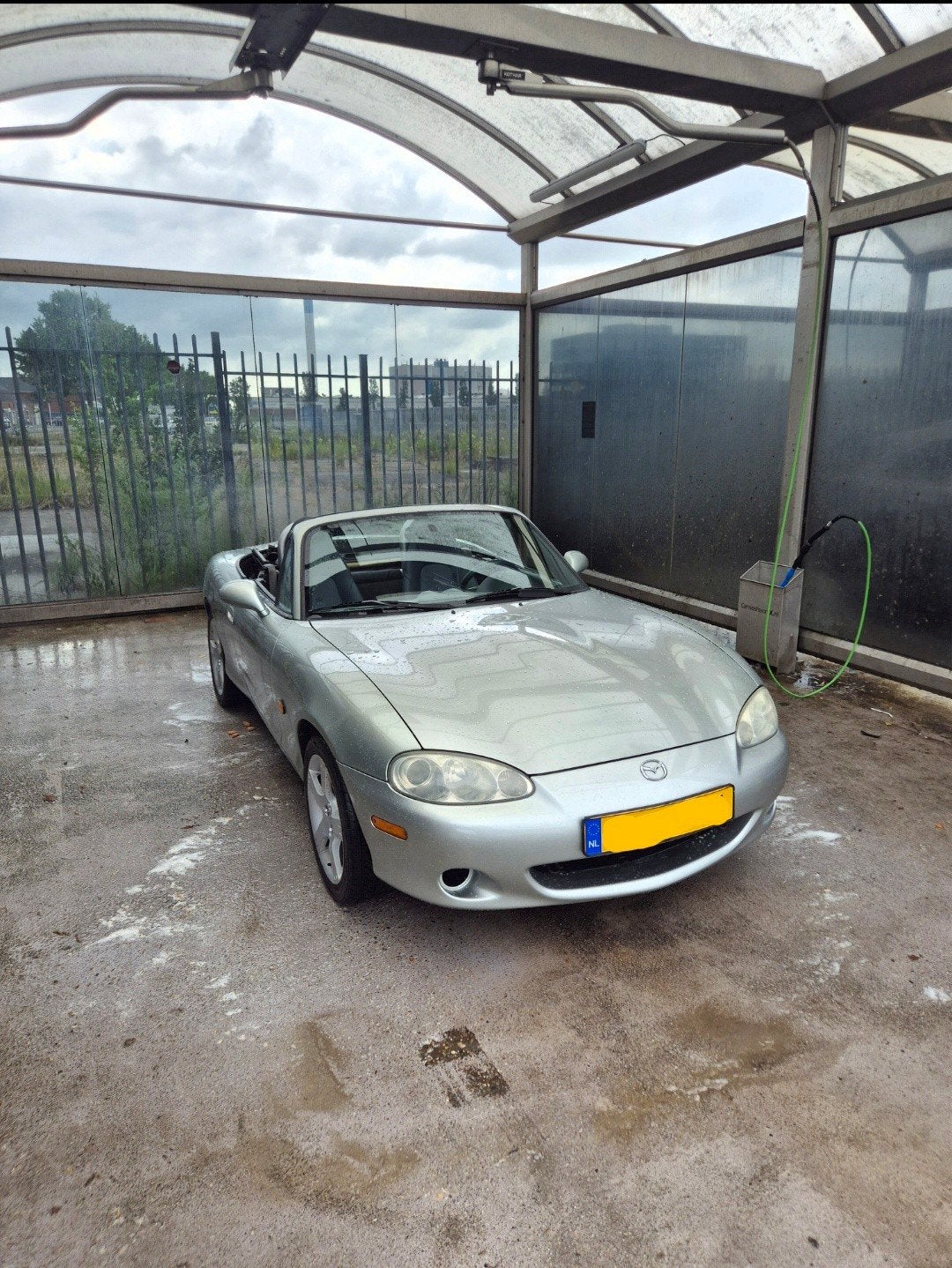 Mazda MX-5 1.6 I 2003 Silverblues, Auto's, Achterwielaandrijving, 40 €/maand, 4 cilinders, Cabriolet