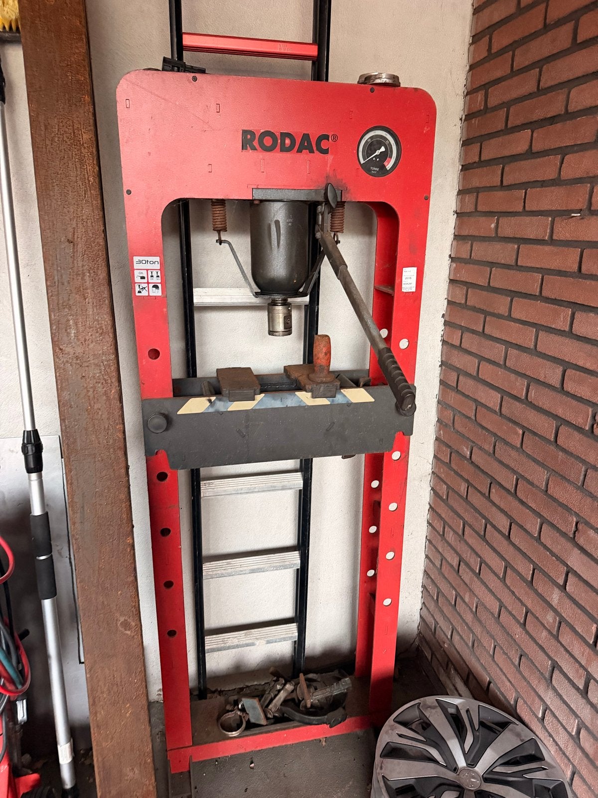 Rodac Werkplaatspers 30 ton voor lagers en meer, Ophalen of Verzenden, Gebruikt