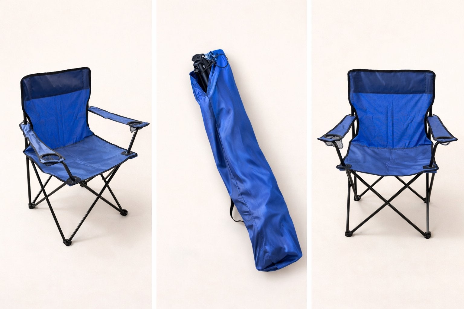 Nieuwe blauwe campingstoel in draagzak meerdere beschikbaar, Ophalen of Verzenden, Nieuw, Campingstoel