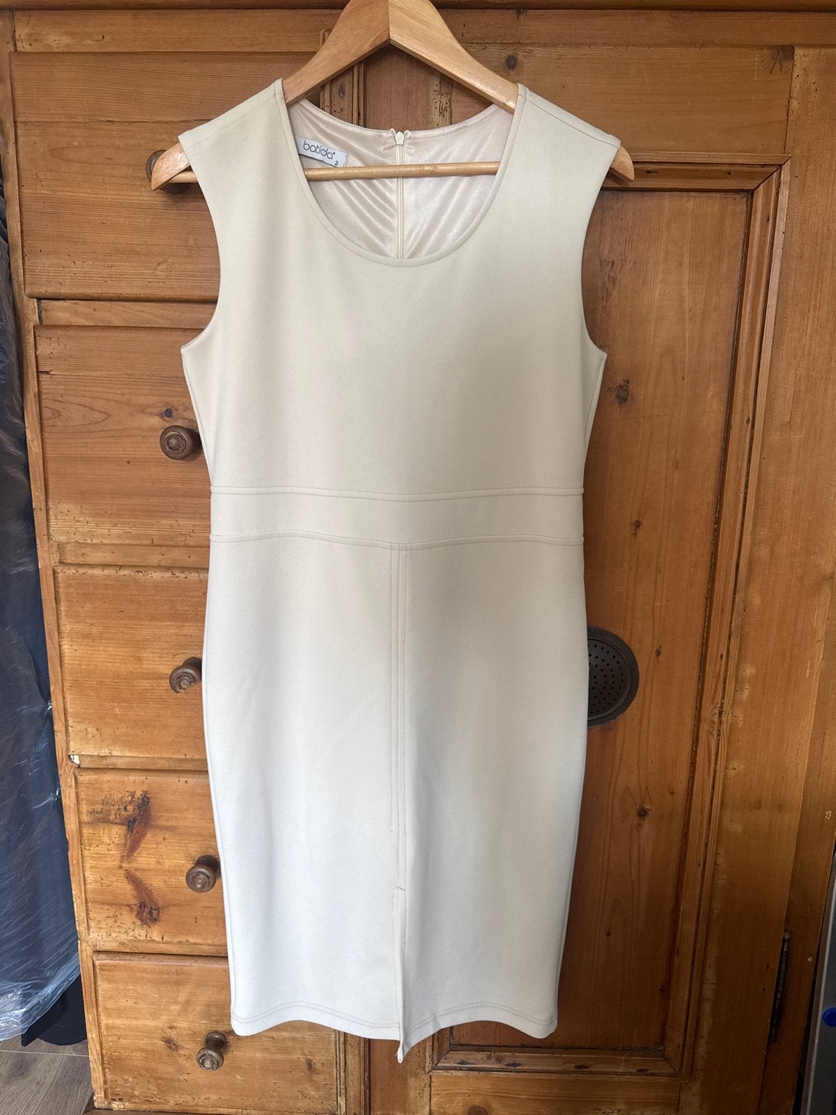 Batida Jurk - Beige Mouwloze Jurk Maat 36 (S), Beige, Ophalen of Verzenden, Zo goed als nieuw, Knielengte
