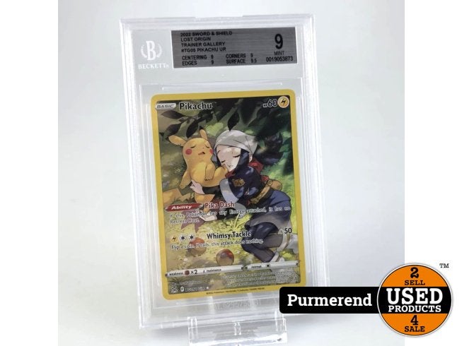 TCG Pikachu LOR TG05 Becket Mint 9 Graded, Zo goed als nieuw