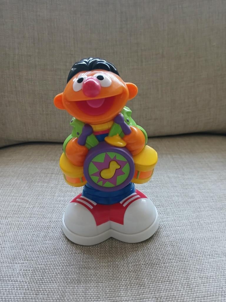 Sesamstraat Ernie met Trommel., Ophalen of Verzenden, Zo goed als nieuw