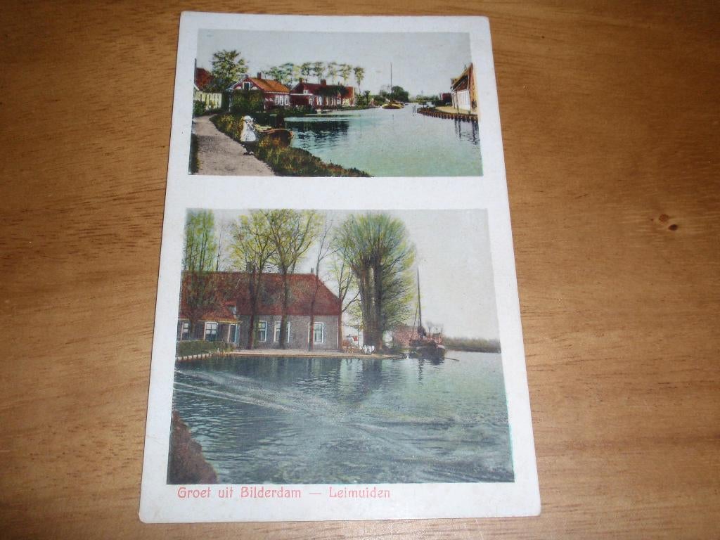 Bilderdam Leimuiden 2 Luik, Verzamelen, Verzenden, Voor 1920, Ongelopen, Zuid-Holland